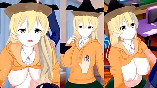 【エロゲーコイカツ！】東方 摩多羅隠岐奈におっぱい揉みまくりH！3DCG巨乳アニメ動画(東方プロジェクト)【ヘンタイゲーム とうほう おきな またら】