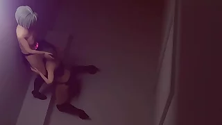 3d lesbians crotch rattle on